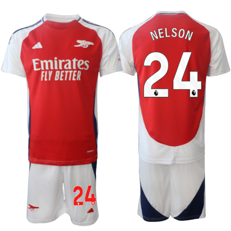 Men 2024-2025 Club Arsenal home Red 24 Soccer Jersey